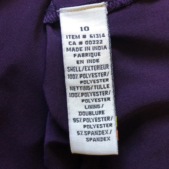 Jessica Eggplant Purple Semi-Formal Dress Size 10 - Picture 10 of 11